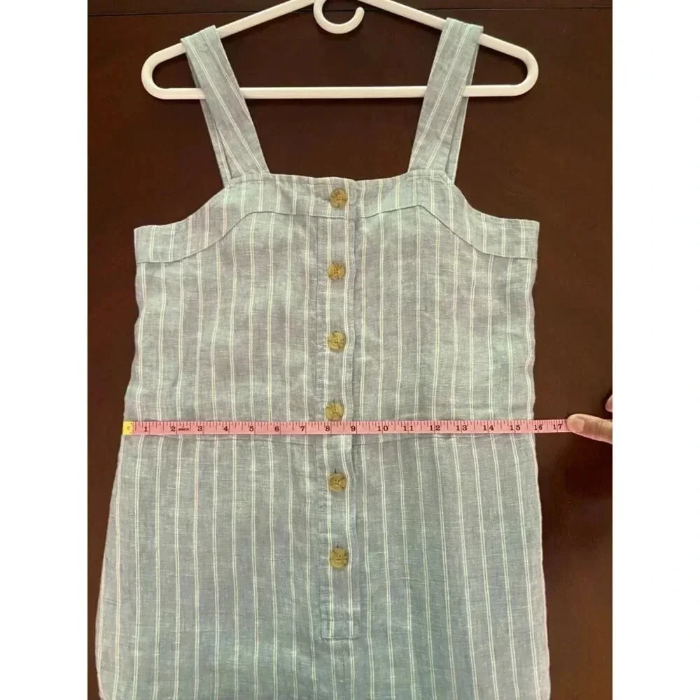 Everlane NWT Blue & White Striped Linen Jumpsuit WITHOUT BELT Size 0